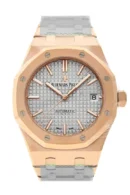 Audemars Piguet Royal Oak 37mm Nickel Grey Dial 18K Rose Gold Automatic Watch 15450OR.OO.1256OR.01