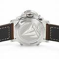 Panerai Luminor Flyback Chrono Brown Leather White Dial Watch PAM00654 - Image 6