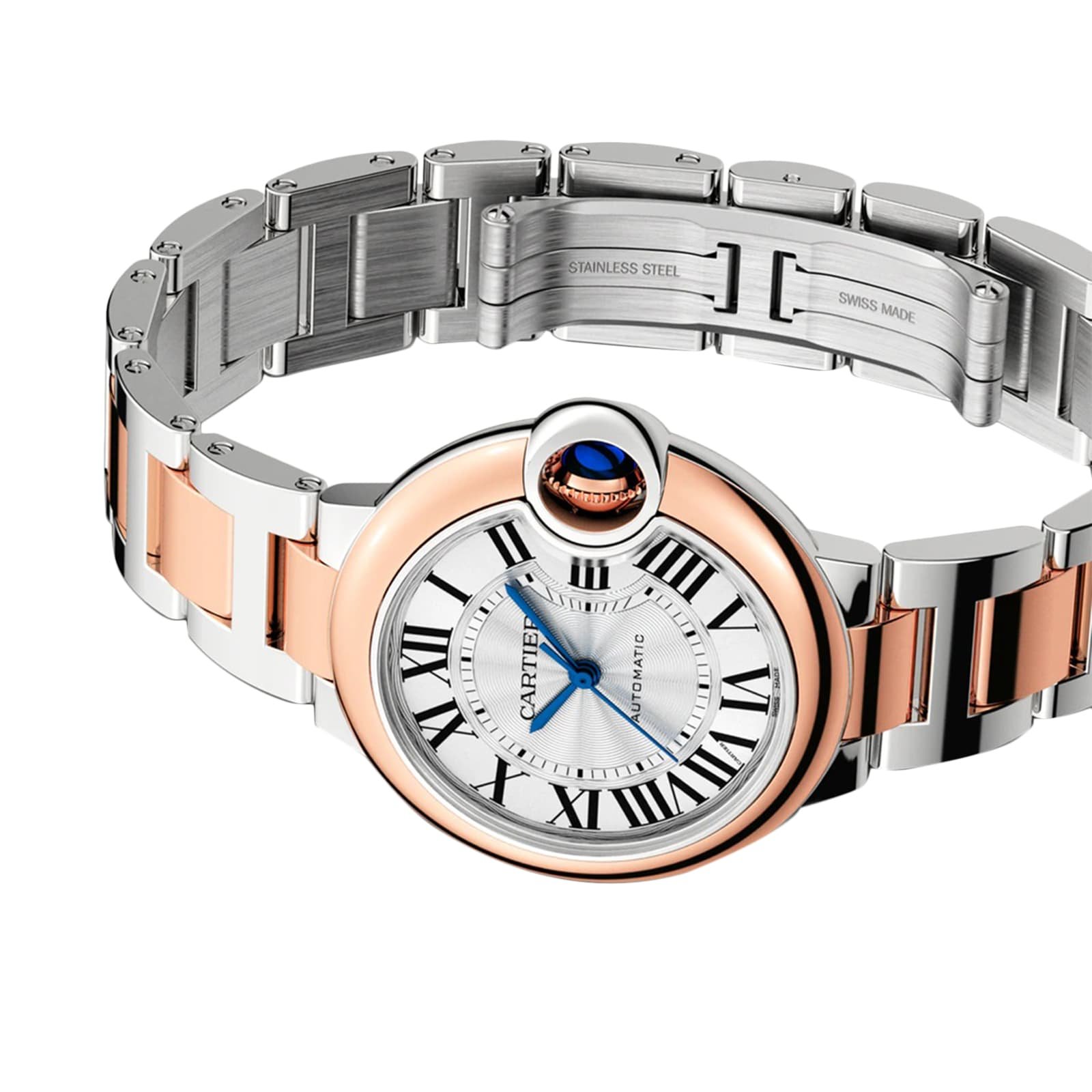 Cartier Ballon Bleu de Cartier watch. 33 mm. mechanical movement with automatic winding. Steel case. rose gold-P17311142 - Image 5