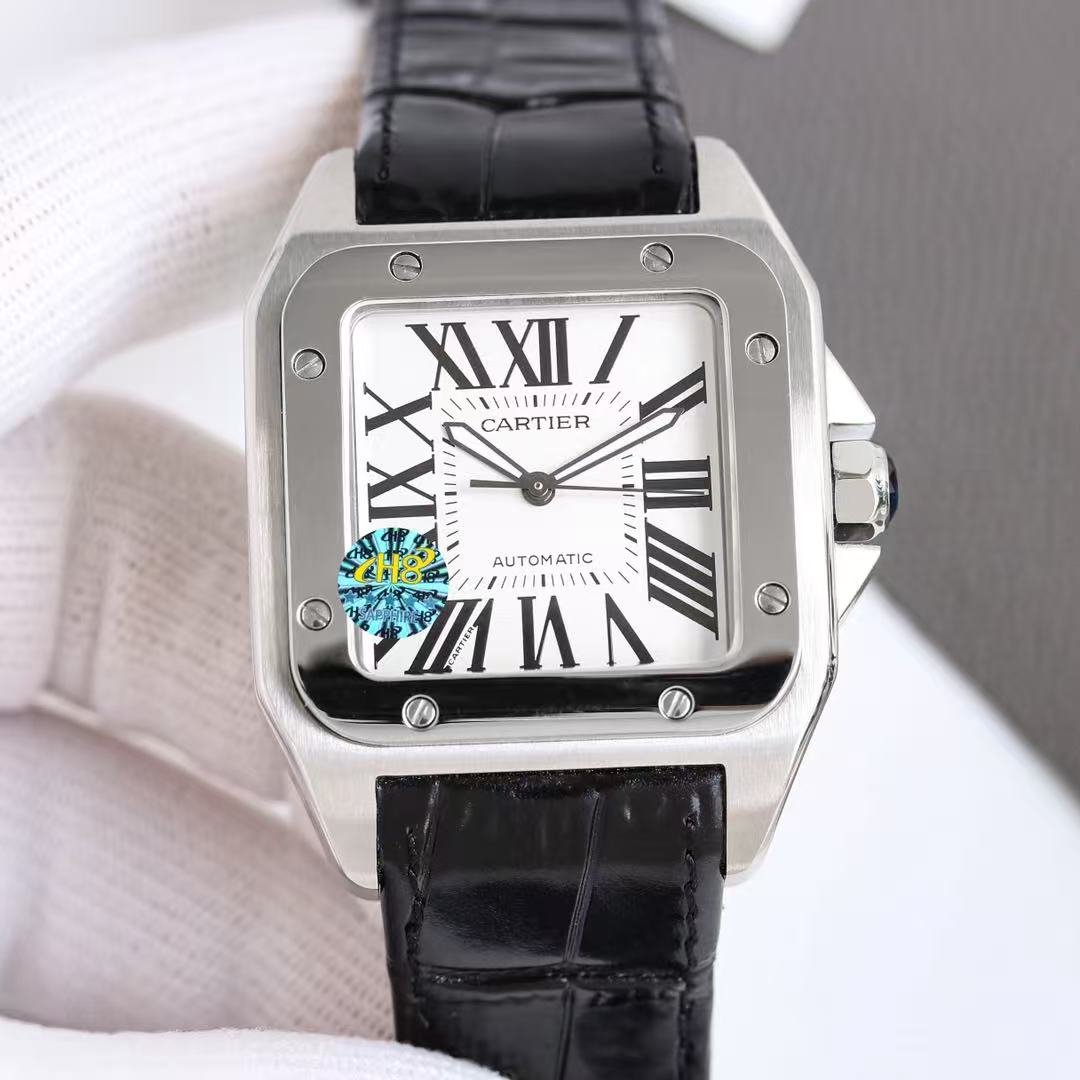 Cartier Santos de Cartier Steel Silver Dial 4lmm Ref.W20073X8