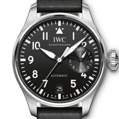 IWC Big Pilot Automatic Black Dial Black Leather Men's Watch IW501001