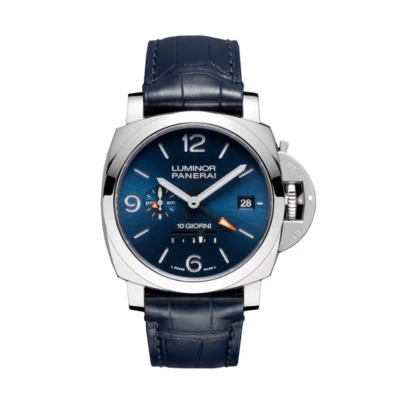 Panerai Luminor Dieci Giorni GMT Watch. 44mm Blue Dial. PAM01482