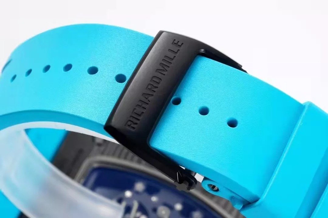 RM055 Skeleton Blue Strap 42mm - Image 9