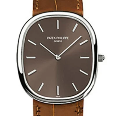 Patek Philippe Golden Ellipse Brown Dial Brown Leather 31mm Men's Watch 3738/100G-012