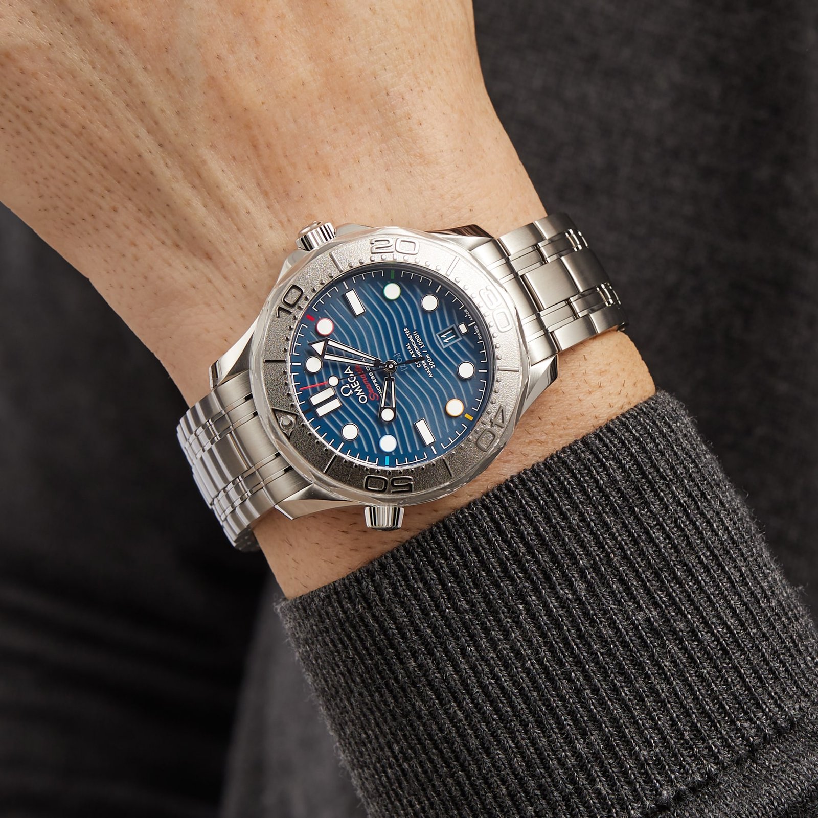 Omega Seamaster Beijing 2022 Diver 300M Co-Axial Master Chronometer 42mm Mens Watch-P17331789 - Image 4