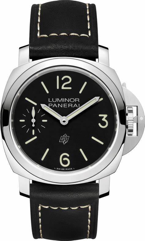 Panerai Luminor Logo Hand Wind Black Dial Men's Watch PAM01084 - Image 5