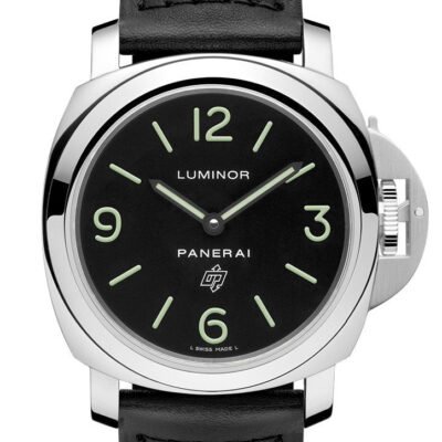Panerai Luminor Base Logo Acciaio 44mm Black Dial Men's Watch Pam01000