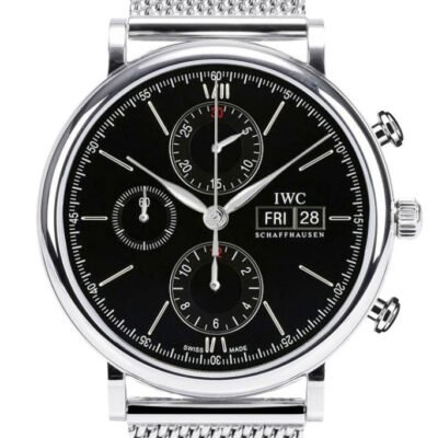 IWC Portfonio Chronograph Automatic Black Dial Steel 42mm Men's Watch IW391010