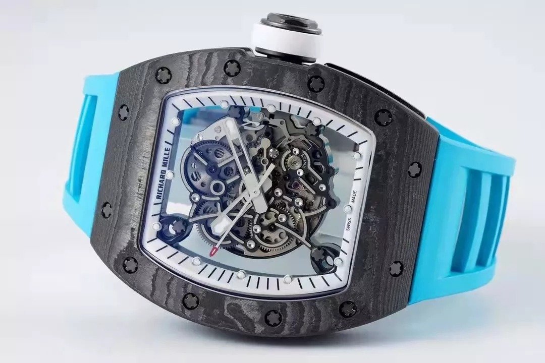 RM055 Skeleton Blue Strap 42mm - Image 7