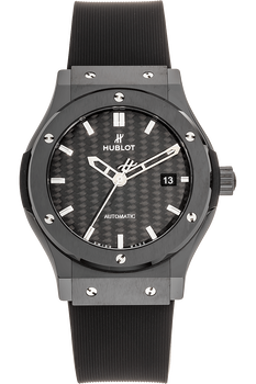 Hublot Classic Fusion Automatic Black Carbon Fiber Dial Black Rubber 45mm Men's Watch 542.CM.1771.RX - Image 3