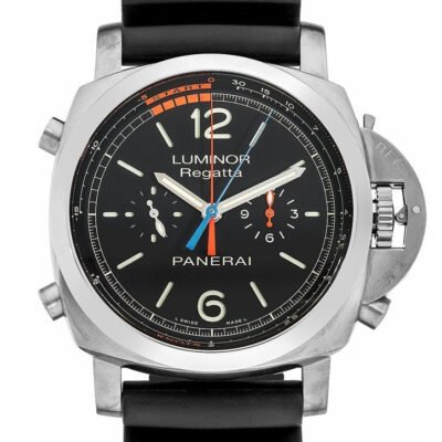 Panerai Luminor 1950 3 Day Chrono Flyback Regatta Black Dial 47mm Men's Watch PAM00526
