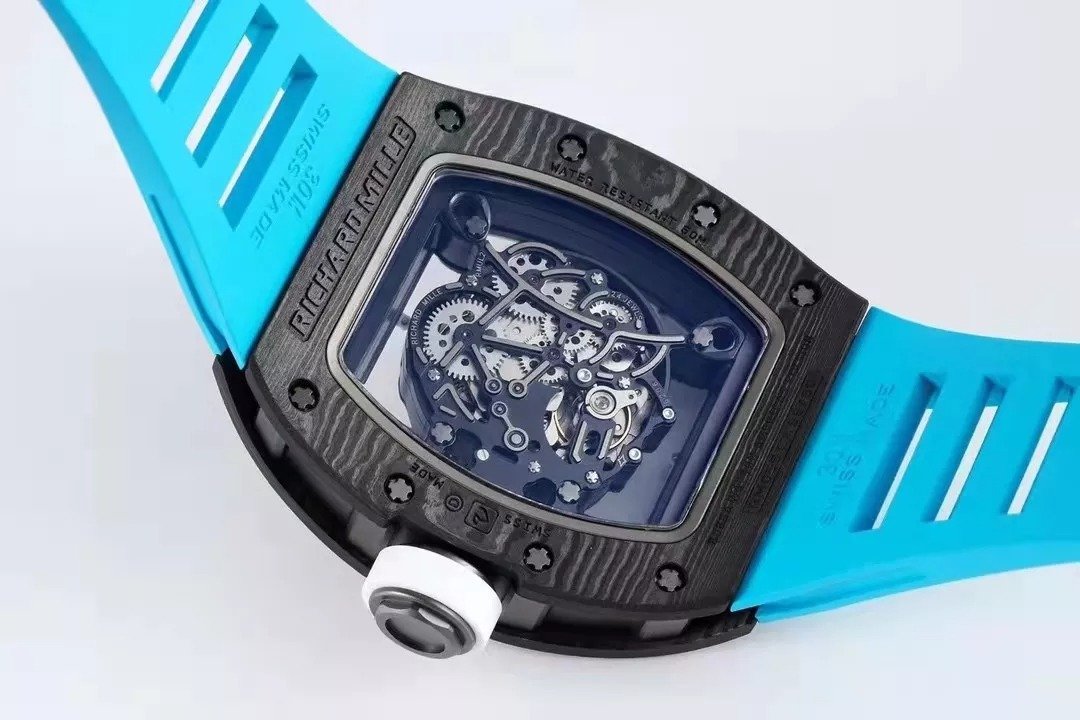 RM055 Skeleton Blue Strap 42mm - Image 8