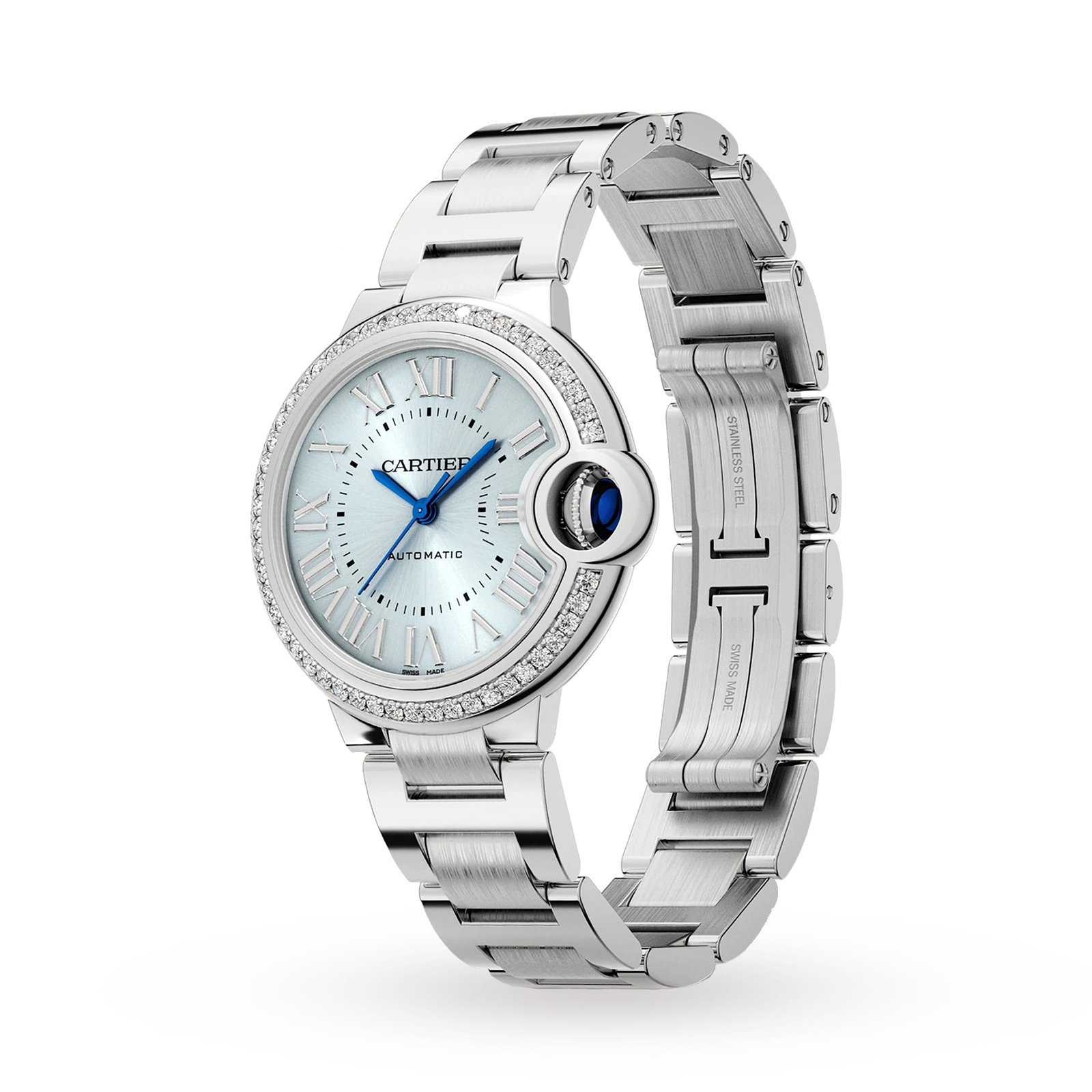 Cartier Ballon Bleu de Cartier watch 33 mm. automatic movement. steel. diamonds-P17311191 - Image 2