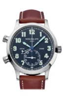 Patek Philippe Complications Calatrava Pilot Travel Time Blue Dial Men's Watch 5524G-001