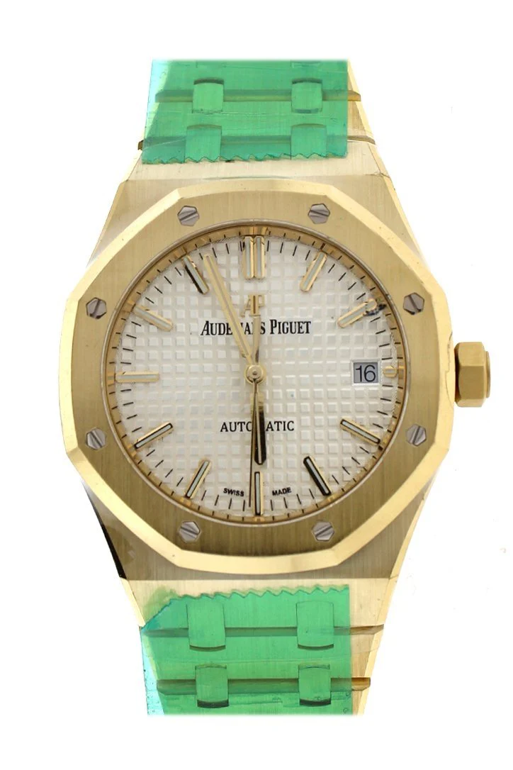 AUDEMARS PIGUET Royal Oak Silver Dial Automatic 18 Carat Yellow Gold Ladies Watch 15450BA.OO.1256BA.01 - Image 2