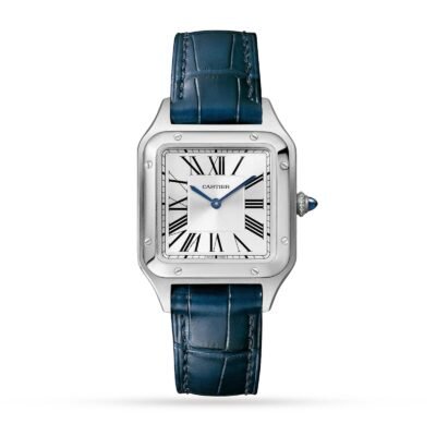 Cartier Santos-Dumont Watch Small Model. Quartz Movement. Steel. Leather-P17311048
