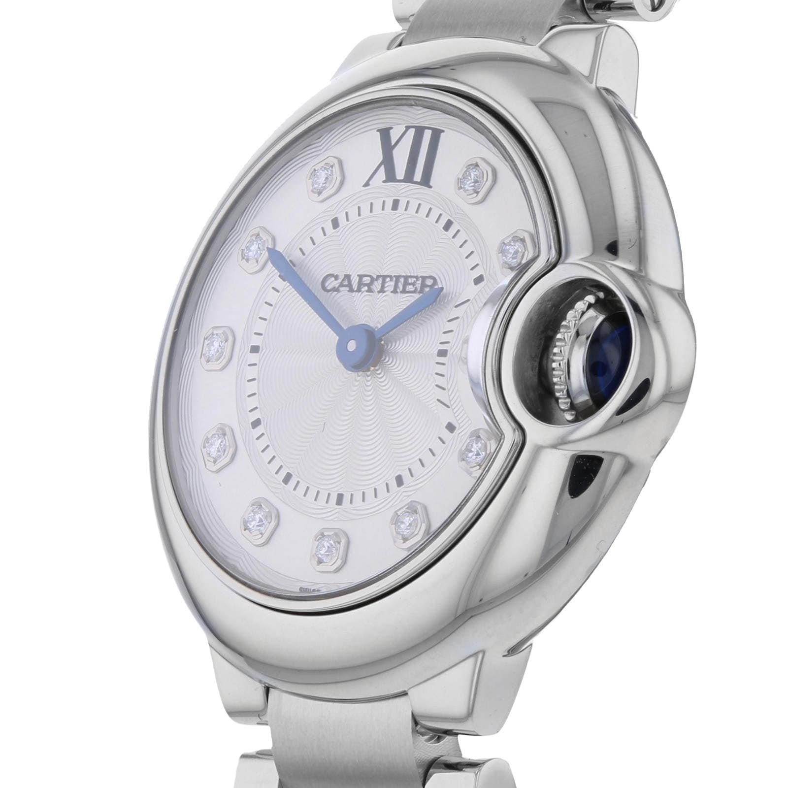 Cartier Ballon Bleu De Cartier Watch 28mm. Quartz Movement. Steel. Diamonds-P17310729 - Image 2