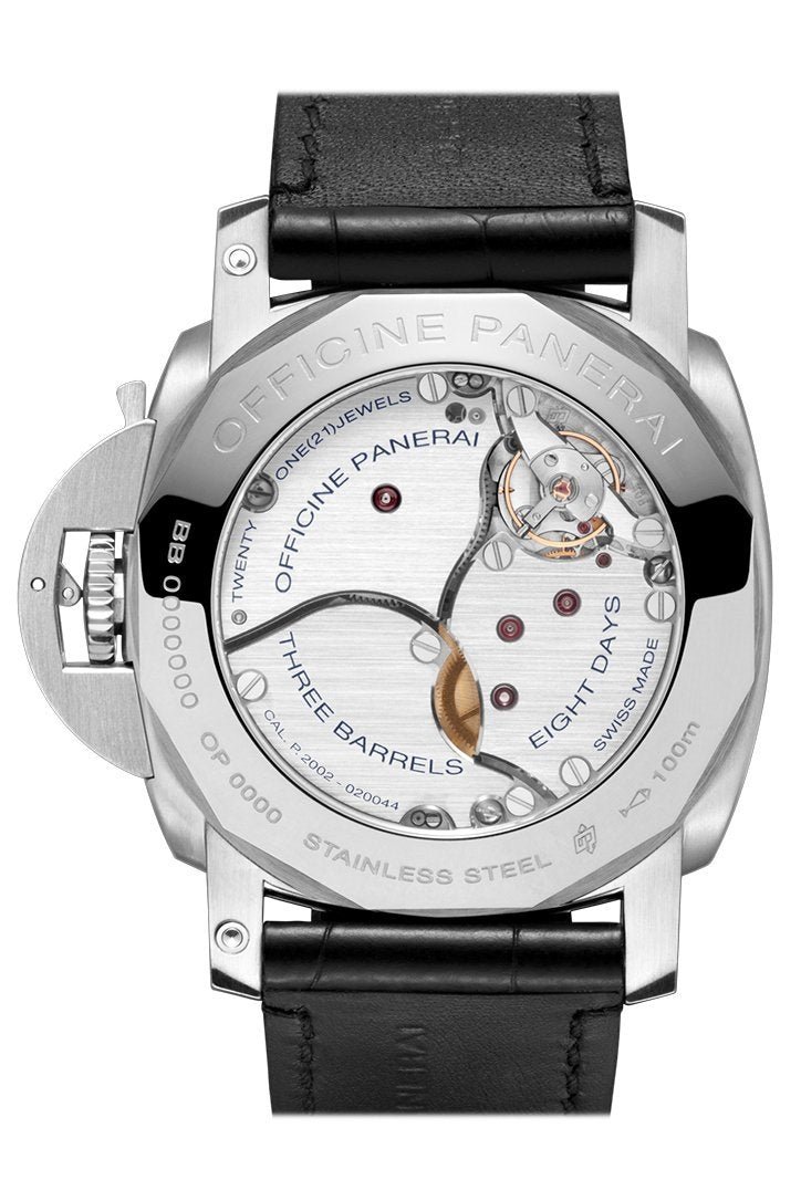 Panerai Luminor 1950 8 Days Gmt Acciaio 44mm Black Dial Men's Watch Pam00233 - Image 2