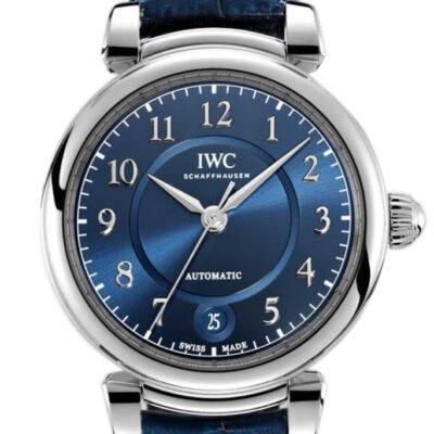 IWC Da Vinci Blue Dial Automatic 36mm Men's Leather Watch IW458312