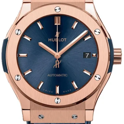 Hublot Classic Fusion Blue Sunray Dial 18K King Gold Automatic 45mm Men's Watch 511.OX.7180.LR