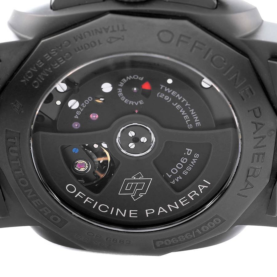Panerai Tuttonero - Luminor 1950 3 Days Gmt Automatic Ceramica 44mm Black Dial Men's Watch Pam00438 - Image 5