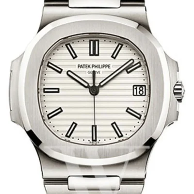 Patek Philippe Nautilus Gold White Dial Mens Watch 5711/1A-011