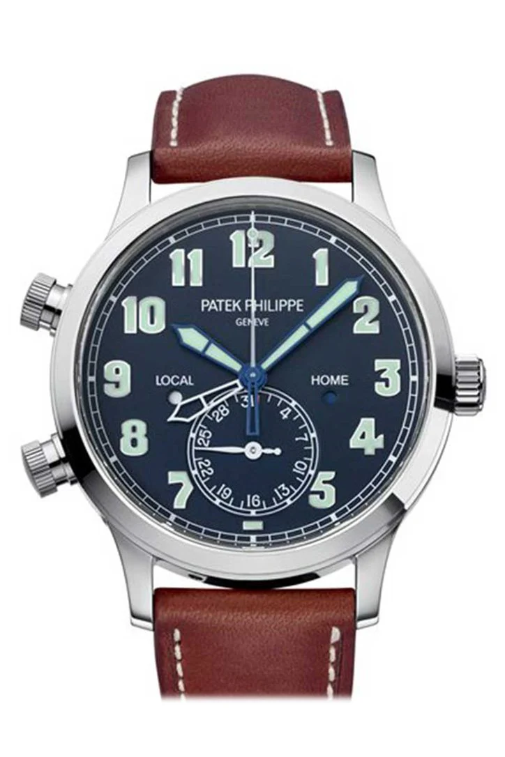 Patek Philippe Complications Calatrava Pilot Travel Time Blue Dial Men's Watch 5524G-001 - Image 2