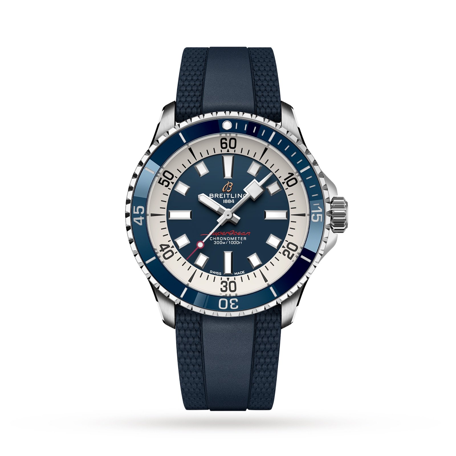 Breitling Superocean 42mm Mens Watch Blue Rubber-P17532127