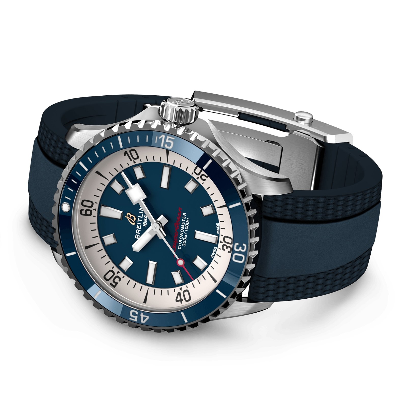 Breitling Superocean 42mm Mens Watch Blue Rubber-P17532127 - Image 4